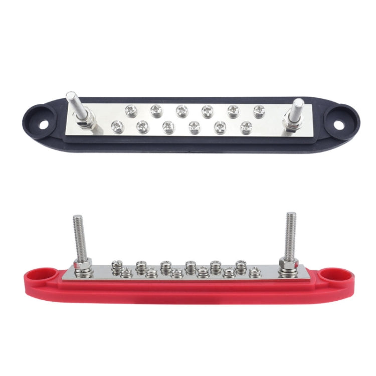 M6 2-post 12-way RV Yacht Terminal Nylon Flame Retardant Busbar, Color: Red - Fuse by PMC Jewellery | Online Shopping South Africa | PMC Jewellery | Buy Now Pay Later Mobicred