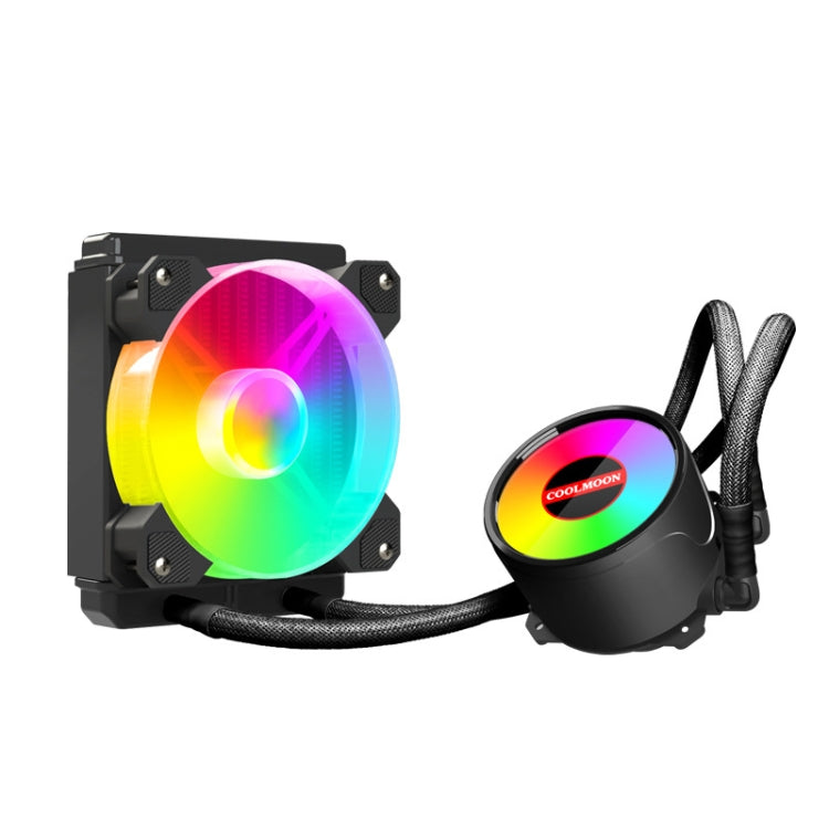 COOLMOON RGB120 5V ARGB Integrated Single Row Multi-Platform CPU Cooler(Black) - free shipping - PMC Jewellery - Order now!