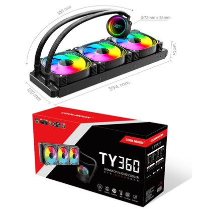 COOLMOON CM-YM-360T Computer ARGB Temperature Display Lens Multi-Platform Integrated CPU Cooler(Black) - Fan Cooling by COOLMOON | Online Shopping South Africa | PMC Jewellery | Buy Now Pay Later Mobicred