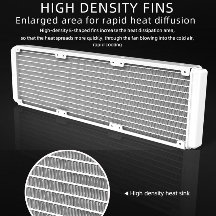 COOLMOON CM-YM-360T Computer ARGB Temperature Display Lens Multi-Platform Integrated CPU Cooler(White) - Fan Cooling by COOLMOON | Online Shopping South Africa | PMC Jewellery | Buy Now Pay Later Mobicred