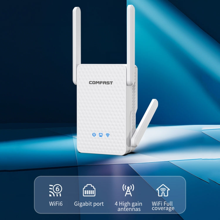 COMFAST CF-XR185 3000Mbps WiFi6 Dual Band Signal Amplifier Gigabit WAN/LAN Port US Plug - Broadband Amplifiers by COMFAST | Online Shopping South Africa | PMC Jewellery | Buy Now Pay Later Mobicred