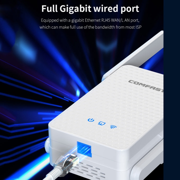 COMFAST CF-XR185 3000Mbps WiFi6 Dual Band Signal Amplifier Gigabit WAN/LAN Port AU Plug - Broadband Amplifiers by COMFAST | Online Shopping South Africa | PMC Jewellery | Buy Now Pay Later Mobicred