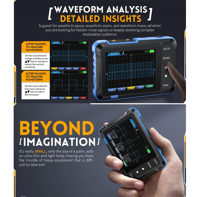 FNIRSI 2 In 1 Mini Portable Digital Oscilloscope Signal Generator, Set: Upgrade - Digital Multimeter by FNIRSI | Online Shopping South Africa | PMC Jewellery | Buy Now Pay Later Mobicred