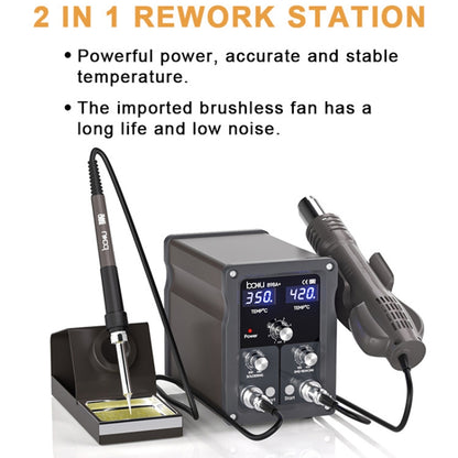 BAKU BA-898A+ 2-In-1 Soldering Station Hot Air Station Adjustable Temperature US Plug 110V - Electric Soldering Iron by BAKU | Online Shopping South Africa | PMC Jewellery | Buy Now Pay Later Mobicred