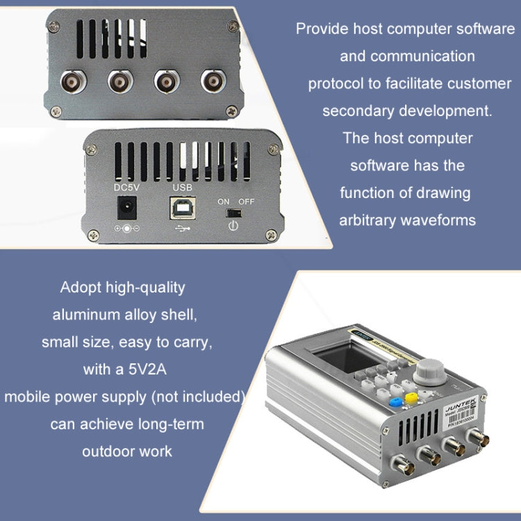 JUNTEK Programmable Dual-Channel DDS Function Arbitrary Waveform Signal Generator, Frequency: 30MHz(UK Plug) - free shipping - PMC Jewellery - Order now!