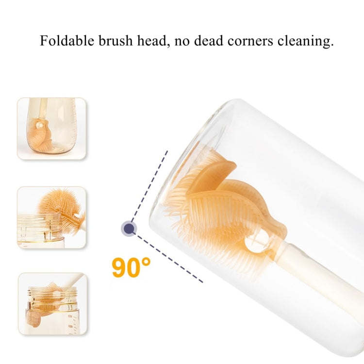 Silicone Portable Baby Bottle Brush Set Travel Cleaning Brush(White) - Cleaning Tools by PMc TechLife | Online Shopping South Africa | PMc TechLife | Buy Now Pay Later Mobicred