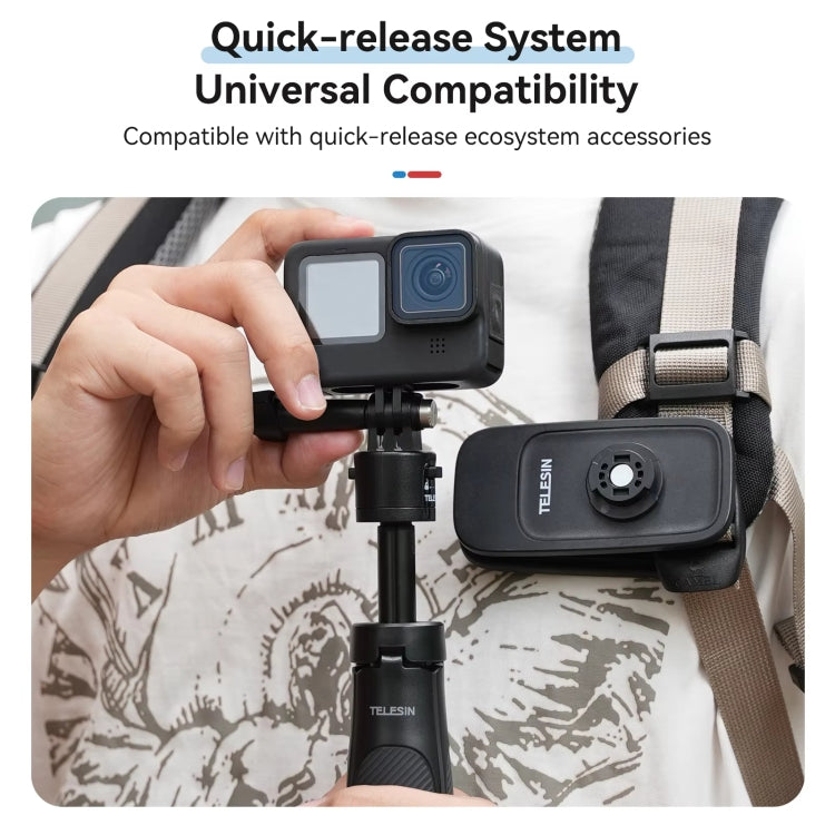 TELESIN Mini Selfie Stick Quick Release Tripod 15-40cm Adjustable Bracket For Sports Camera - free shipping - PMC TechLife - Order now!