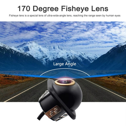 Car Universal HD Night Vision Rear View Reversing Three-Control Fisheye Camera, Style: AHD1080P Plug-in Gold Edge Interpolation - Rear View Cameras by PMC Jewellery | Online Shopping South Africa | PMC Jewellery | Buy Now Pay Later Mobicred