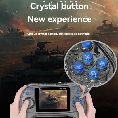 Q8 Handheld Game Console 3.0 Inch Screen Support TV Connection Built In 800 Games Singles Transparent Gray - Pocket Console by PMC Jewellery | Online Shopping South Africa | PMC Jewellery | Buy Now Pay Later Mobicred