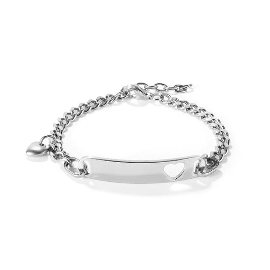 OPK 1151 Stainless Steel Smooth Skeleton Heart Bracelet, Color: Steel Color - Bracelets by OPK | Online Shopping South Africa | PMC Jewellery | Buy Now Pay Later Mobicred