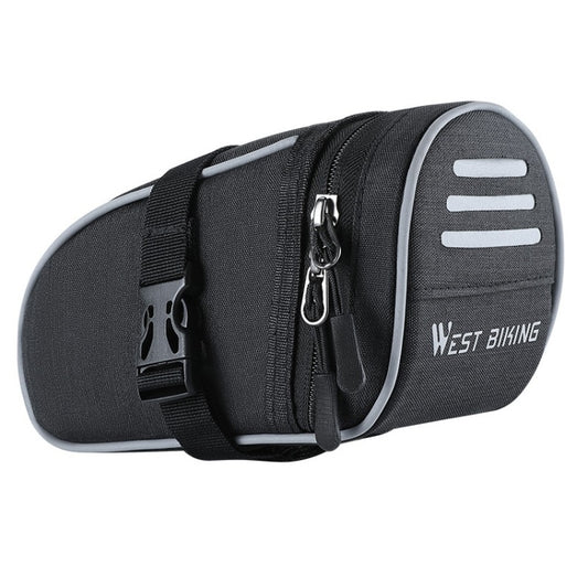 WEST BIKING Bicycle Saddle Tail Bag Portable Mini Tool Bag(Black) - Bicycle Bags by WEST BIKING | Online Shopping South Africa | PMC Jewellery | Buy Now Pay Later Mobicred