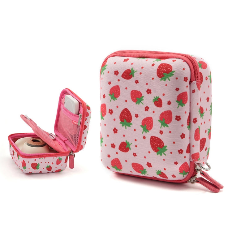 Cwatcun D156 Large Portable Storage Bag Small Microslice Hard Shell Camera Bag(Strawberry Pink) - free shipping - PMC TechLife - Order now!