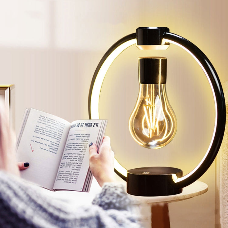Magnetic Levitation Light Bulb Table Lamp Desktop Ambient Luminous Night Light, Specification: EU Plug(Black) - Night Lights by PMc TechLife | Online Shopping South Africa | PMc TechLife | Buy Now Pay Later Mobicred