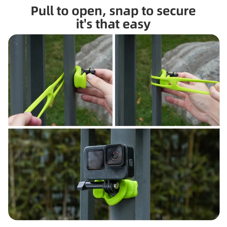 TELESIN Action Camera Mount Silicone Adjustable Mini Flexible Bracket For GoPro HERO / Insta360 / DJI Action Camera(Black) - free shipping - PMC TechLife - Order now!