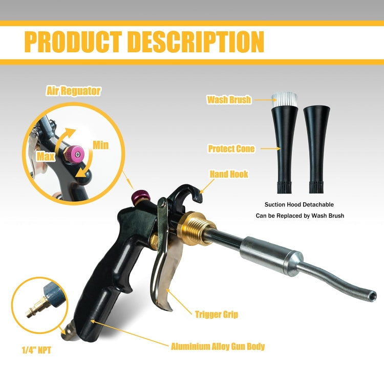 High Pressure Car Interior Cleaning Gun with Bearing Car Beauty Dust Removal Brush(JON060608) - Car Washer & Accessories by PMC Jewellery | Online Shopping South Africa | PMC Jewellery | Buy Now Pay Later Mobicred