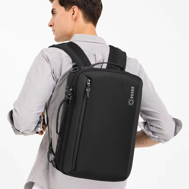 Ozuko Business Laptop USB Backpack Men Schoolbag(Dark Blue) - free shipping - PMC Jewellery - Order now!