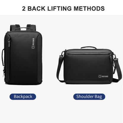 Ozuko Business Laptop USB Backpack Men Schoolbag(Black) - Backpack by ozuko | Online Shopping South Africa | PMC Jewellery | Buy Now Pay Later Mobicred