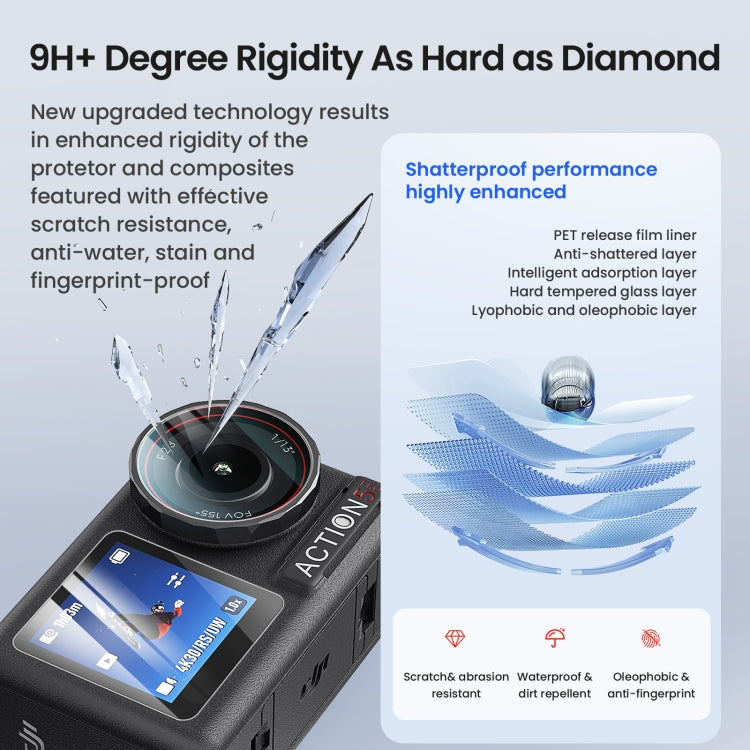 For DJI Osmo Action 5 Pro aMagisn 9H Hardness Tempered Glass Set Package A - free shipping - PMC TechLife - Order now!