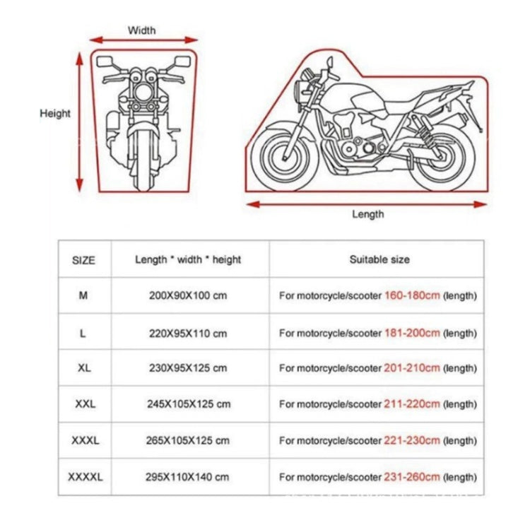 Motorcycle Rain Sun Protection Cover Oxford Cloth Dustproof With Anti-theft Buckle, Size: XXXL - Raincoat by PMC Jewellery | Online Shopping South Africa | PMC Jewellery | Buy Now Pay Later Mobicred