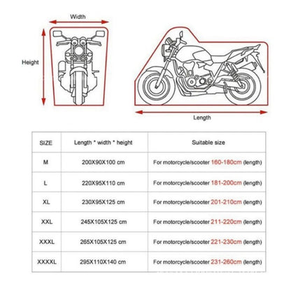 Motorcycle Rain Sun Protection Cover Oxford Cloth Dustproof With Anti-theft Buckle, Size: XXL - Raincoat by PMC Jewellery | Online Shopping South Africa | PMC Jewellery | Buy Now Pay Later Mobicred