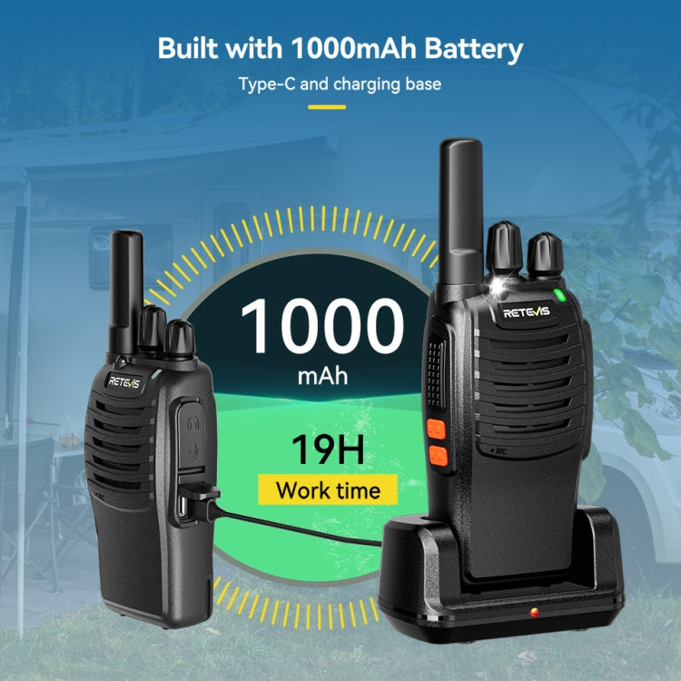 RETEVIS H777 16 Channels Compact Portable Handheld Walkie Talkie With Charging Base, Style: FRS - Handheld Walkie Talkie by RETEVIS | Online Shopping South Africa | PMC Jewellery | Buy Now Pay Later Mobicred