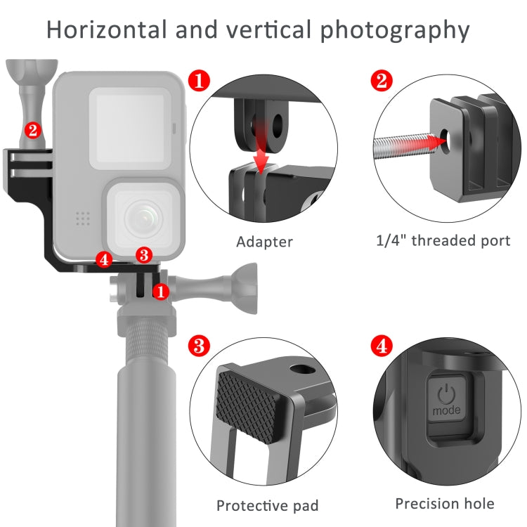 Universal  Vertical Shooting Centering Arm Bracket For Action Camera, Spec: Only Bracket - free shipping - PMC TechLife - Order now!