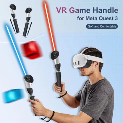 DEVASO For Meta Quest 3S / 3 Game Lightsaber Golf Game Extension Pole Baseball Grip Accessories(White) - VR Accessories by PMC Jewellery | Online Shopping South Africa | PMC Jewellery | Buy Now Pay Later Mobicred