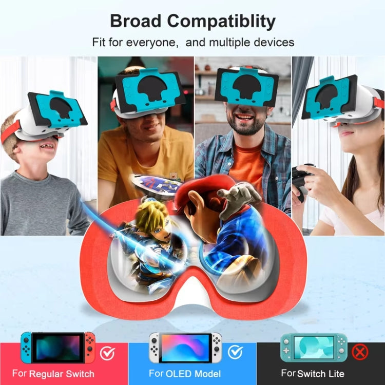 DEVASO Compatible With Switch / Switch OLED Gaming Console VR Glasses(Orange Blue) - VR Headset by DEVASO | Online Shopping South Africa | PMC Jewellery | Buy Now Pay Later Mobicred