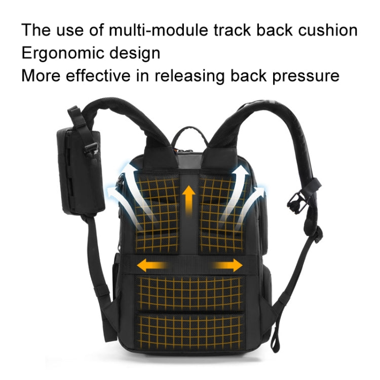 Cwatcun D132 DSLR Camera Backpack Hard-shell Crashproof Waterproof Decompression Shoulder Photo Bag, Color: 2nd Generation Large Black - free shipping - PMC TechLife - Order now!