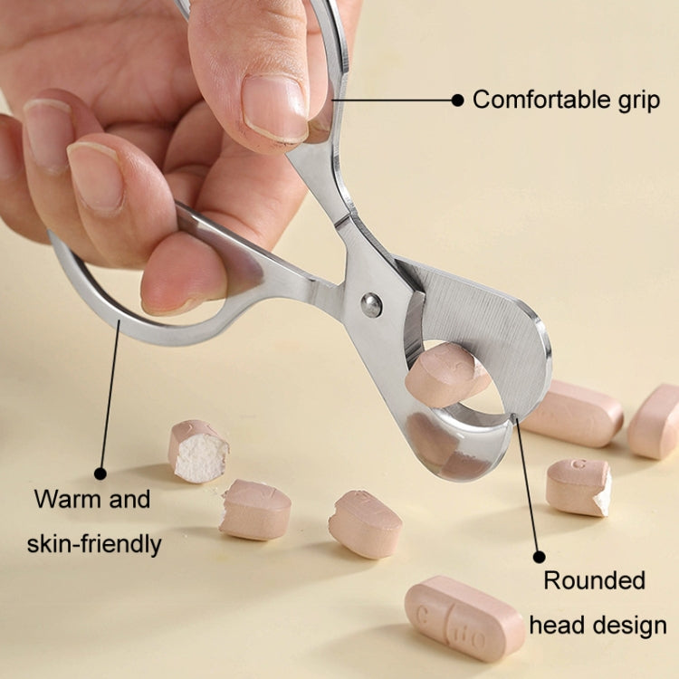 Portable Pill Cutter Stainless Steel Cigar Dispensing Scissors, Style: Round Hanlde Gold - free shipping - PMC TechLife - Order now!