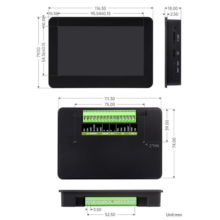 Waveshare ESP32-S3 4.3inch 800×480 Touch LCD Development Board With Case - free shipping - PMC Jewellery - Order now!