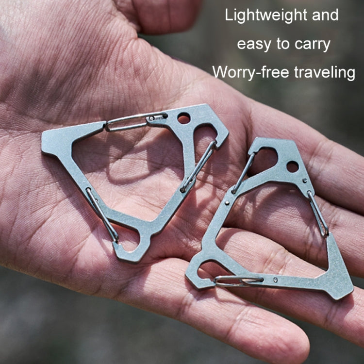 Outdoor Stainless Steel Hanging Buckle Multi-functional Portable Triangle Hook Multi-Hook Carabiner(Black) - Hooks by PMC TechLife | Online Shopping South Africa | PMC TechLife | Buy Now Pay Later Mobicred