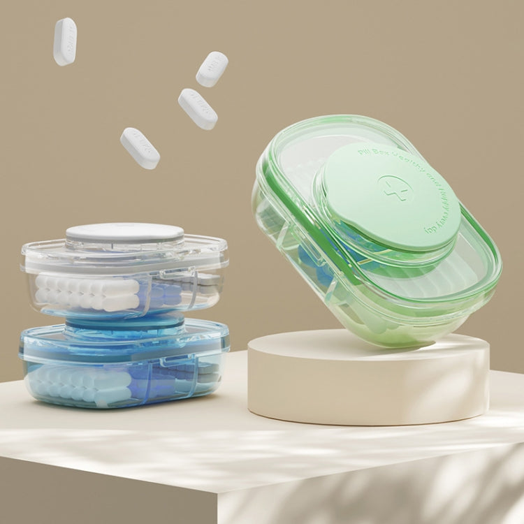 Portable Compartment Sealed Medicine Organizer Large Capacity Pill Dispenser(Transparent Blue) - free shipping - PMC TechLife - Order now!