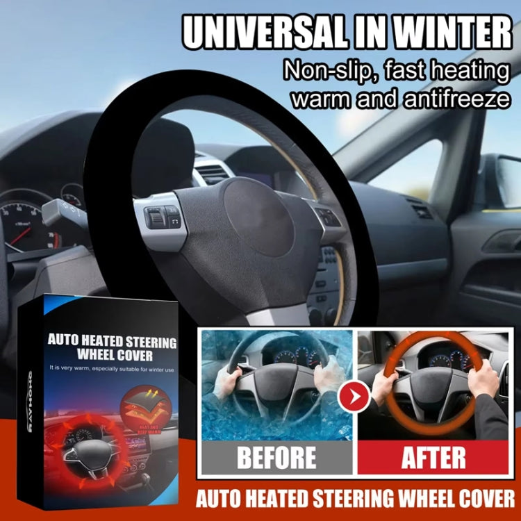 38cm Rayhong Universal Car Quick-heating Heated Steering Wheel Cover - Steering Wheel Accessories by PMC Jewellery | Online Shopping South Africa | PMC Jewellery | Buy Now Pay Later Mobicred