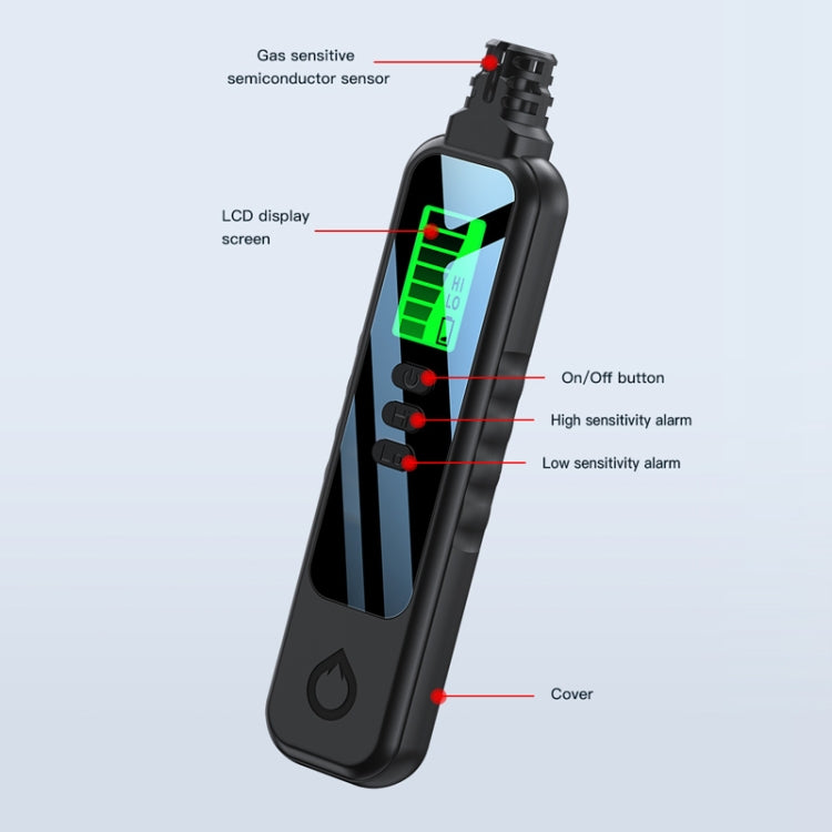 Portable Flammable Gas Methane Leak Detector Alarm(Black) - Gas Monitor by PMC TechLife | Online Shopping South Africa | PMC TechLife | Buy Now Pay Later Mobicred