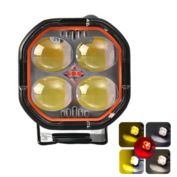 LED Motorcycle Spotlight With Red Devil Eye Spotlight High and Low Beam External Headlight - Headlights by PMC Jewellery | Online Shopping South Africa | PMC Jewellery | Buy Now Pay Later Mobicred