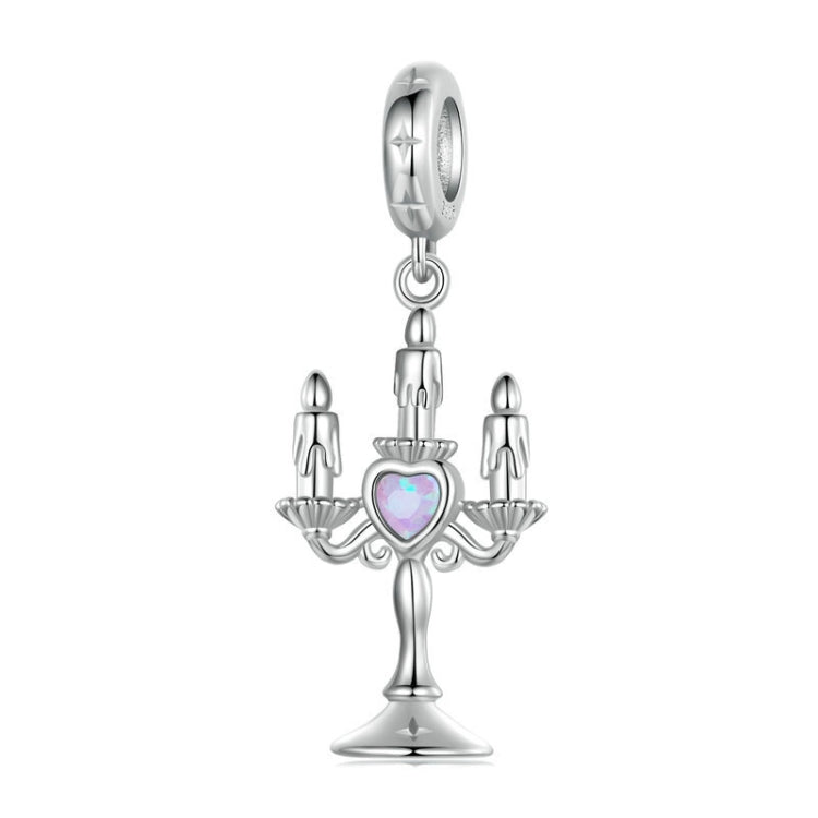 S925 Sterling Silver Platinum-plated Retro Pattern Candlestick Pendant(SCC2890) - Jewelry Accessories by PMC Jewellery | Online Shopping South Africa | PMC Jewellery | Buy Now Pay Later Mobicred