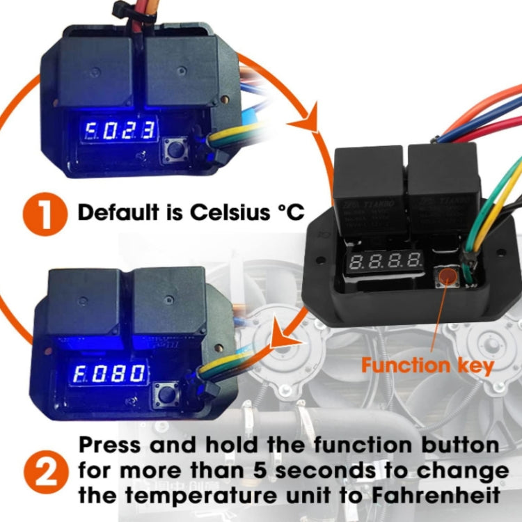 24V Digital Radiator Fan Controller Switch Automotive Fan Wiring Harness - Automobiles Sensors by PMC Jewellery | Online Shopping South Africa | PMC Jewellery | Buy Now Pay Later Mobicred