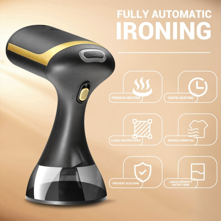 Small Portable Handheld Household Steam Spray Clothes Wrinkle Removal Iron, Size: EU Plug(Black) - free shipping - PMC TechLife - Order now!