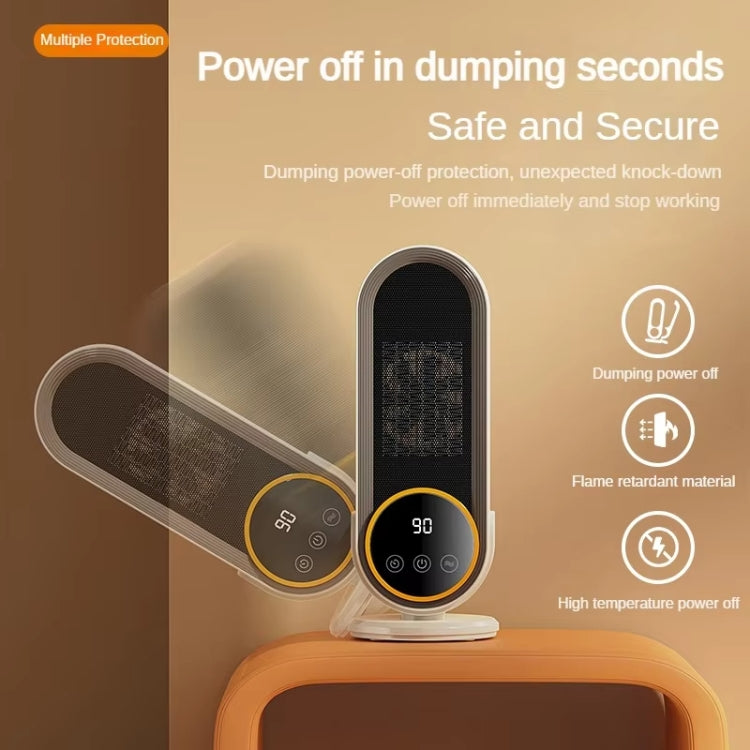 E68S 1200W PTC Ceramic Heating Desktop Smart Electric Heater, Plug: EU Plug(Remote Control Model) - Electric Heaters by PMC TechLife | Online Shopping South Africa | PMC TechLife | Buy Now Pay Later Mobicred