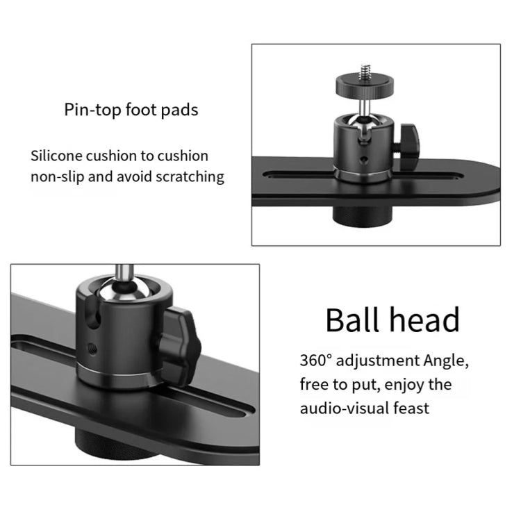 Metal Telescopic Adjustable PTZ Projector Wall Mount Bracket(Black) - Other by PMC TechLife | Online Shopping South Africa | PMC TechLife | Buy Now Pay Later Mobicred