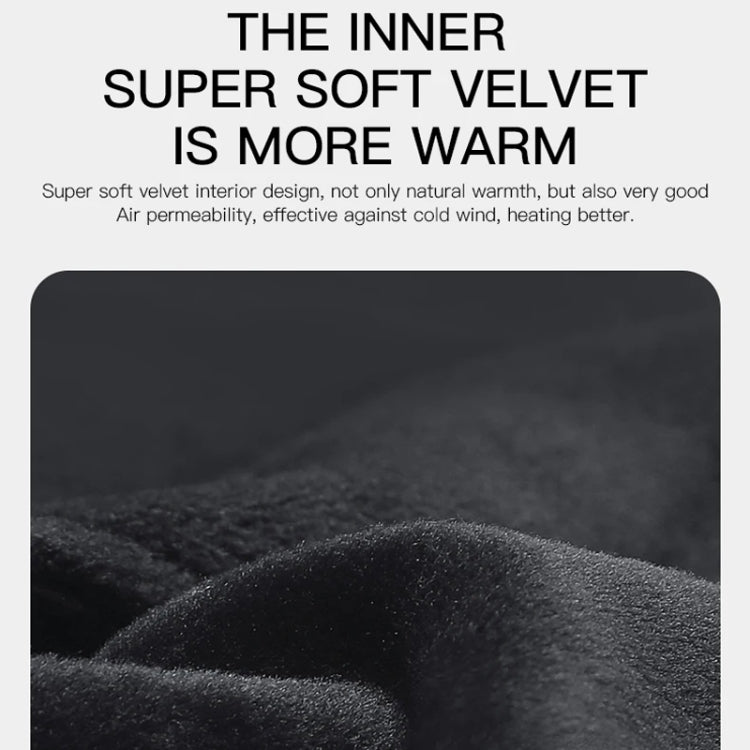 Kyncilor Waterproof Cycling Warm Gloves Two-finger Touch Screen Ultra-soft Velvet Outdoor Gloves, Size: L(Black) - Full Finger Gloves by Kyncilor | Online Shopping South Africa | PMC TechLife | Buy Now Pay Later Mobicred