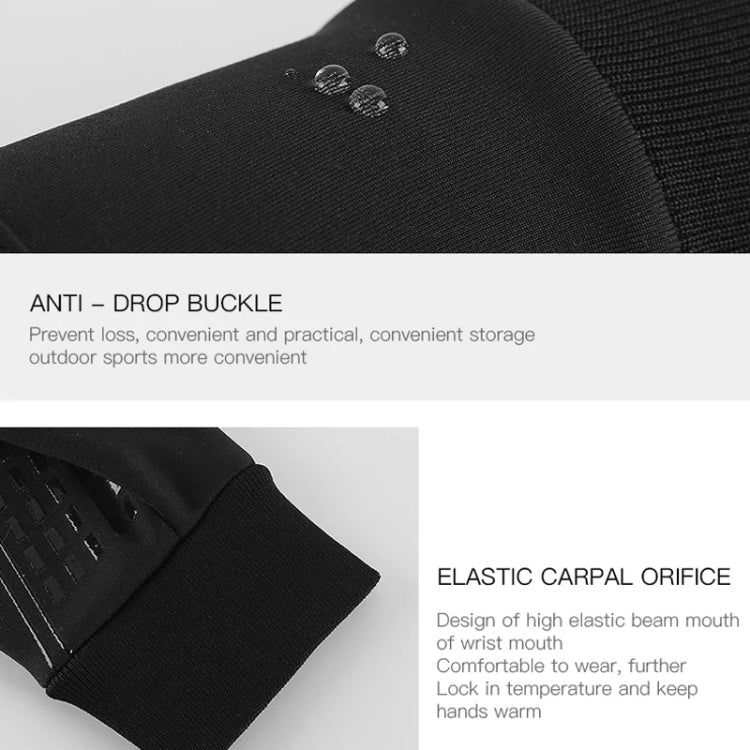 Kyncilor Waterproof Cycling Warm Gloves Two-finger Touch Screen Ultra-soft Velvet Outdoor Gloves, Size: M(Gray) - free shipping - PMC TechLife - Order now!