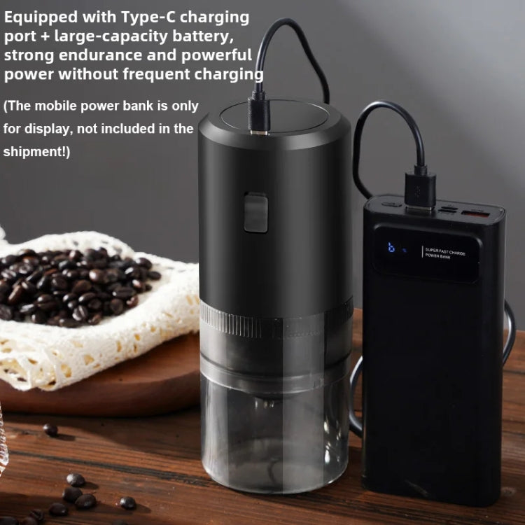 USB Rechargeable Adjustable Coarse and Fine Household Portable Electric Coffee Bean Grinder(White) - free shipping - PMC TechLife - Order now!