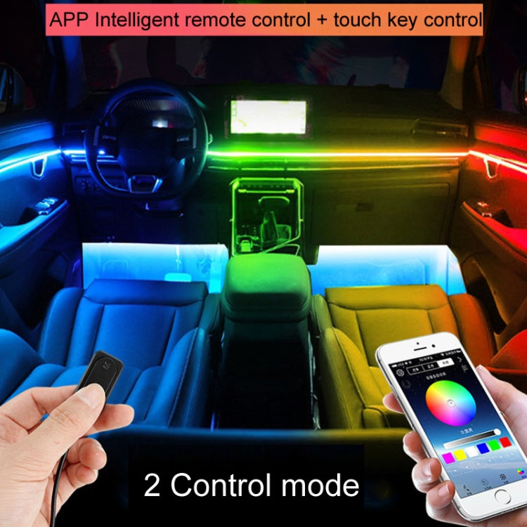 6 in 1 Car Hidden Acrylic LED Colorful Decorative Atmosphere Light Strip - Atmosphere lights by PMC Jewellery | Online Shopping South Africa | PMC Jewellery | Buy Now Pay Later Mobicred