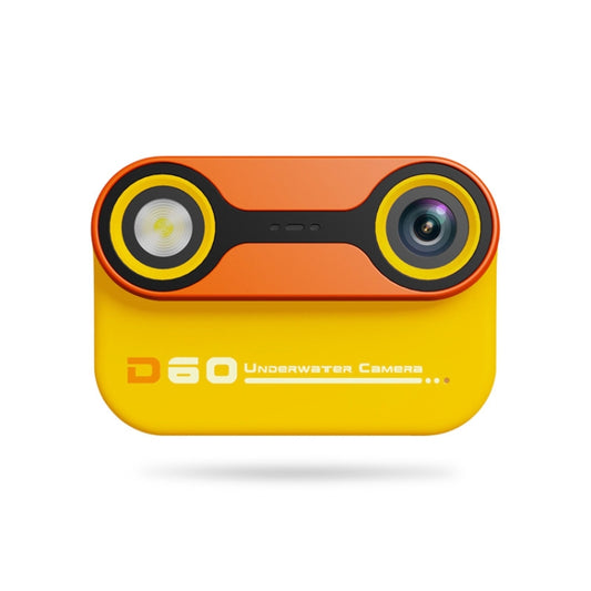 D60 3m Waterproof 2K HD 10X 2.4-inch Outdoor Photo Video Recording Children Mini Camera(Yellow) - Children Cameras by PMC Jewellery | Online Shopping South Africa | PMC Jewellery | Buy Now Pay Later Mobicred