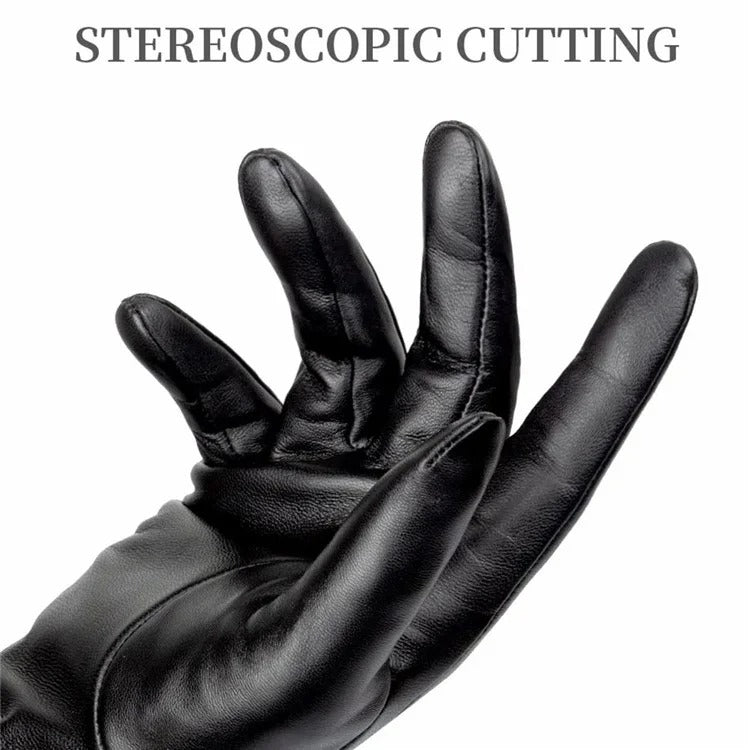 Women Sheepskin Wool Fleece Lined Windproof Warm Gloves Touchscreen Thick Snow Driving Gloves, Size: S(Red) - Full Finger Gloves by PMC TechLife | Online Shopping South Africa | PMC TechLife | Buy Now Pay Later Mobicred