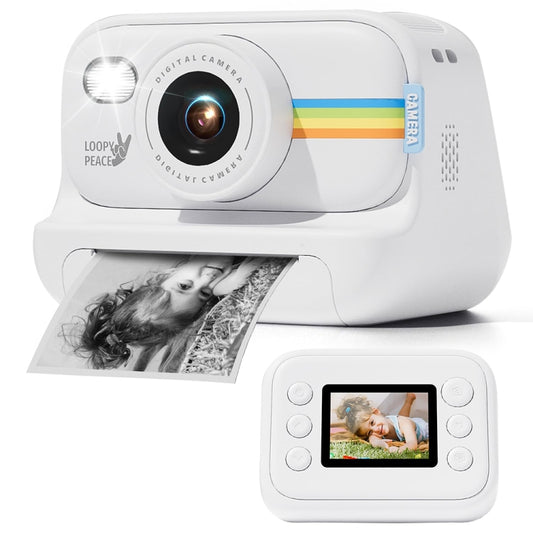 2.0-Inch LED Flash 1080P HD Recording Photo Printing Camera With 3-Rolls Paper, Color: White+32G - Children Cameras by PMC Jewellery | Online Shopping South Africa | PMC Jewellery | Buy Now Pay Later Mobicred