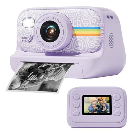 2.0-Inch LED Flash 1080P HD Recording Photo Printing Camera With 3-Rolls Paper, Color: Purple+32G - Children Cameras by PMC Jewellery | Online Shopping South Africa | PMC Jewellery | Buy Now Pay Later Mobicred