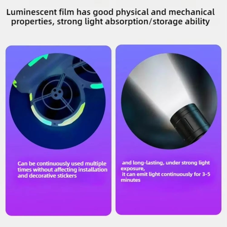 For DJI Neo Luminous Stickers Night Glow Cool Film(Sky Blue) - free shipping - PMC TechLife - Order now!